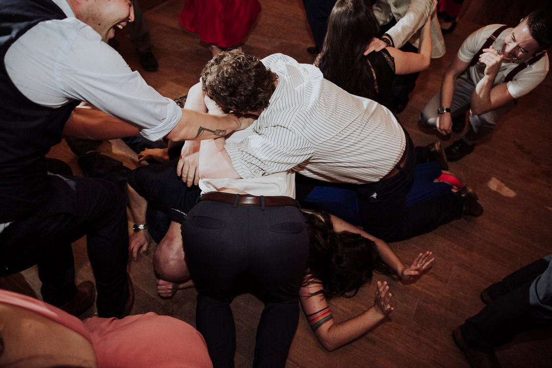 pile up on dance floor