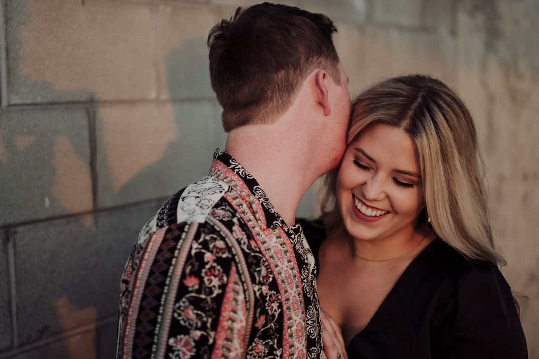 couple laughing together