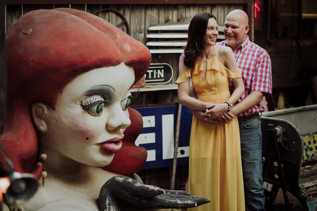 art portrait with large paper mache