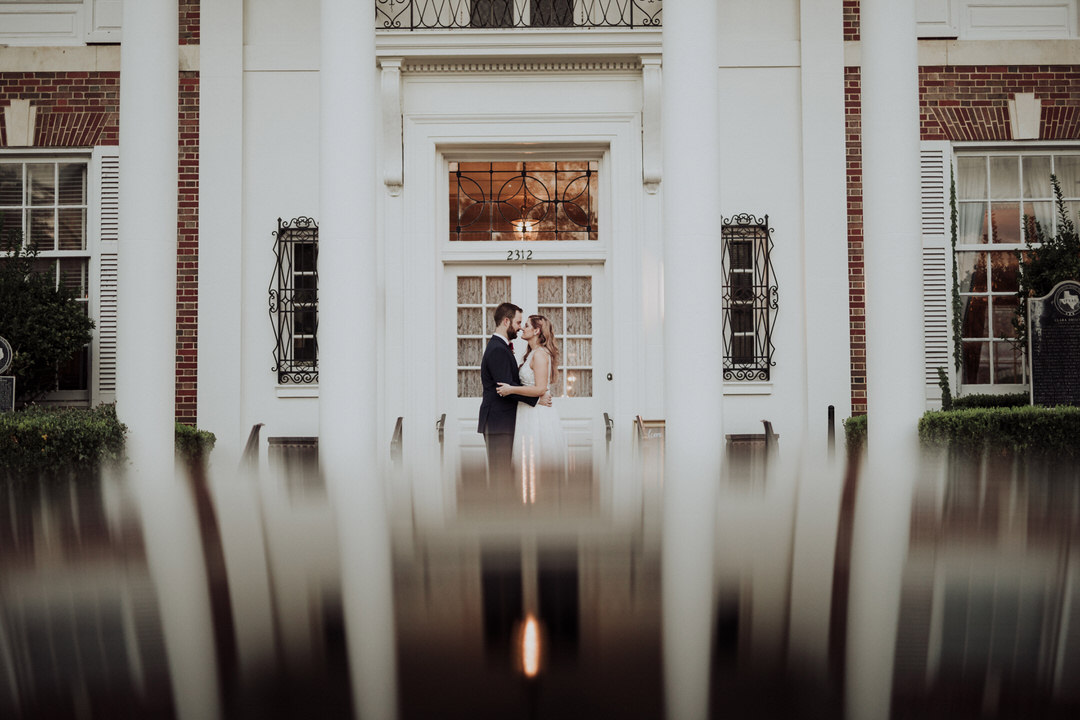 mirror reflection portrait of couple