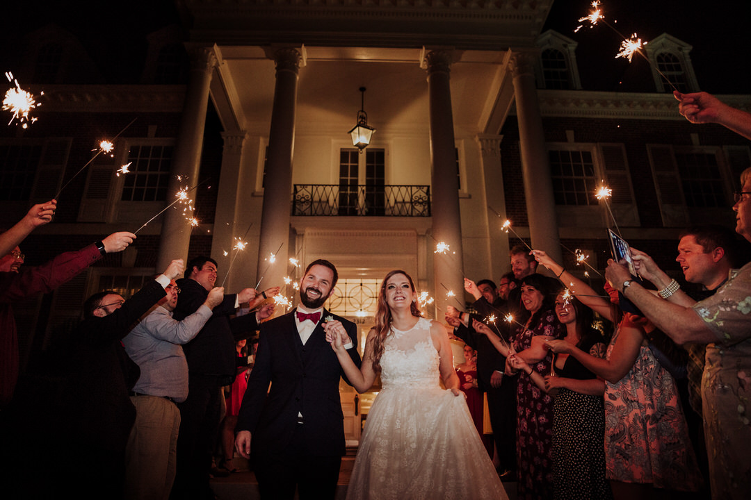sparking exit after wedding