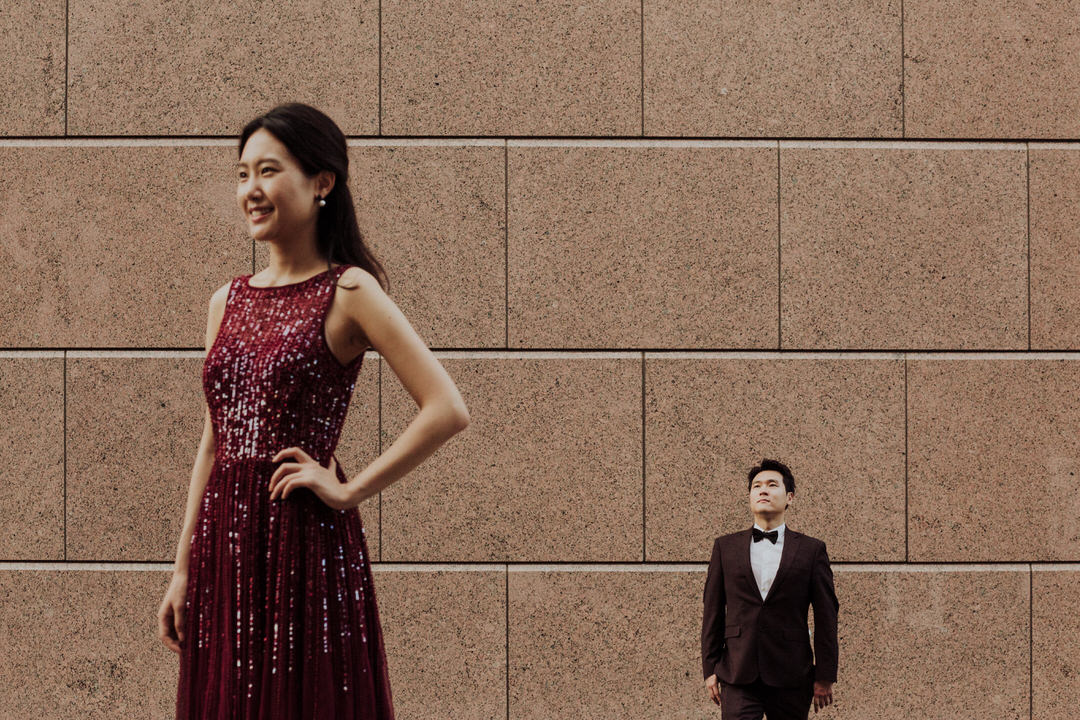 offbeat portrait of couple