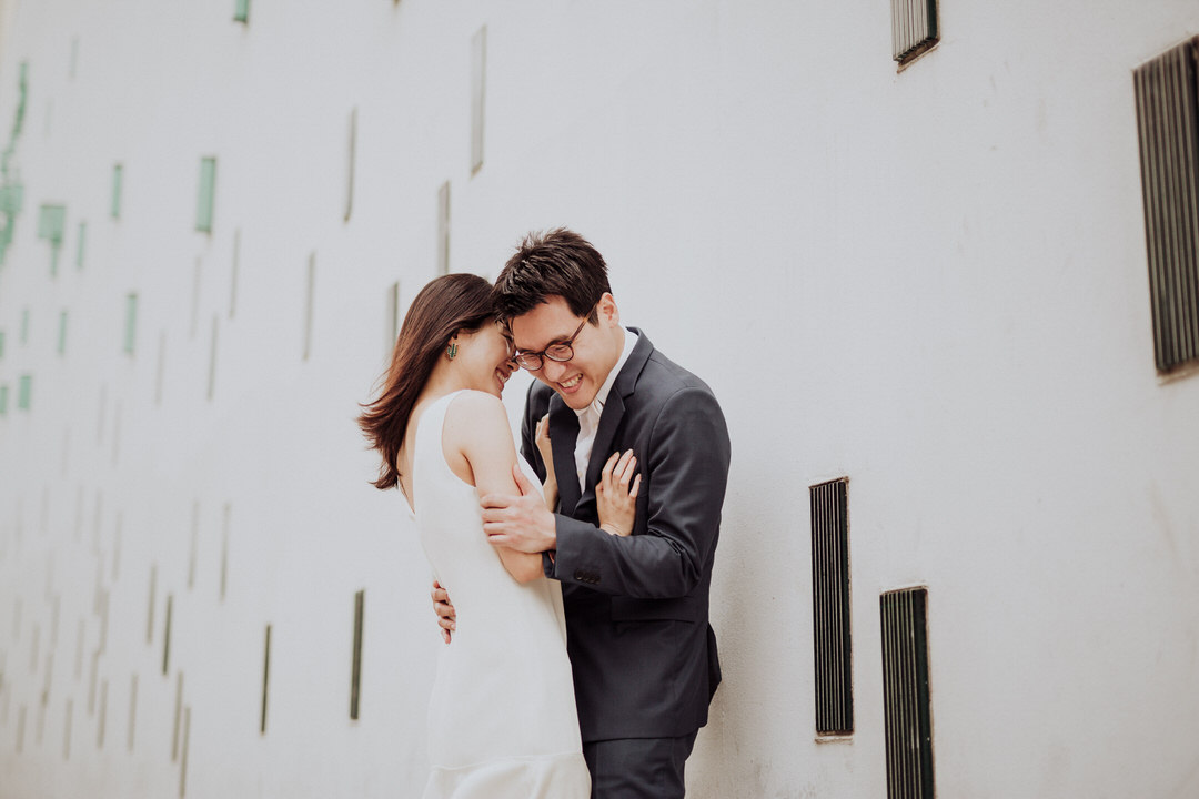 fiance laughing at joke