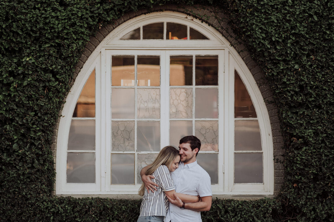 couple laughing in iconic spot