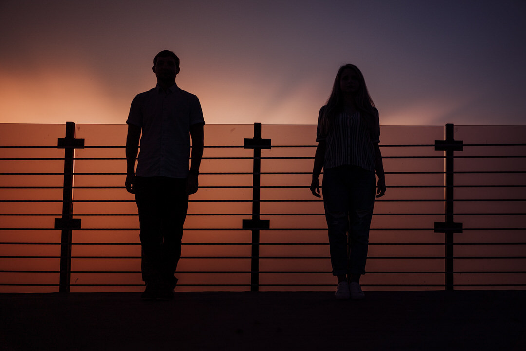 night shot of couple